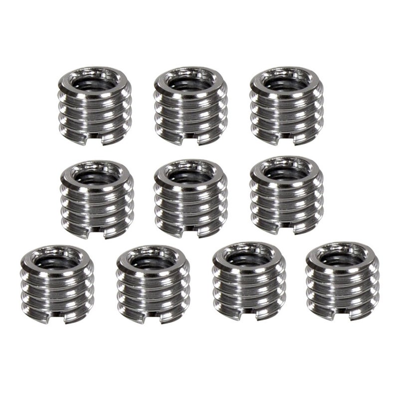 Foto&Tech Metal 1/4 inch to 3/8 inch Tripod Thread Adapter, Easy Mount Convert Screw Adapter for Tripod Monopod Ballhead, Reducer Bushing for Camera Video Equipment DSLR SLR Mic Boom Stand (10 Piece) - Image 1